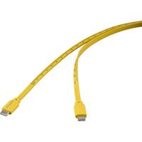 Renkforce USB-kabel USB 2.0 USB-C stekker, USB-C stekker 1.00 m Geel Met meetlint-opdruk (metrisch) RF-6721074