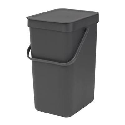 Brabantia Sort & Go Afvalemmer / Opberger 12 L - Donkergrijs Brabantia Sort & Go Afvalemmer / Opberger 12 L - Donkergrijs