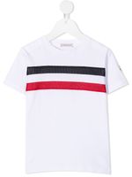 Moncler Enfant t-shirt à rayures - Blanc