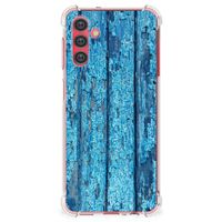 Samsung Galaxy A13 5G | A04s Stevig Telefoonhoesje Wood Blue - thumbnail