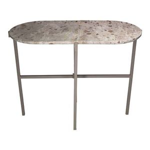 by fonQ Stone Bijzettafel 28 x 58 cm - Beige - Marmer