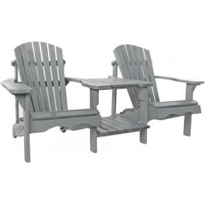 Jumbo Canadian chair tete-a-tete houten tuinbank grijs