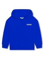 Kenzo Kids hoodie zippé à logo brodé - Bleu