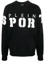 Plein Sport pull à logo imprimé - Noir