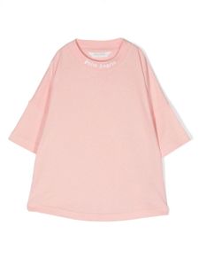 Palm Angels Kids t-shirt en coton à logo imprimé - Rose