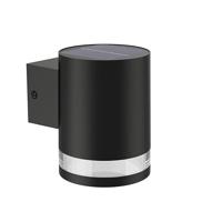 Philips Fyce Solar Wandlamp Buiten - Muurlamp Op Zonne-Energie - 1.5W - 2700K - IP44 Weerbestendig - Zwart