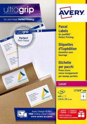 Etiket avery l7169-100 99.1 x 139 mm 400 st