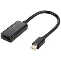 Renkforce RF-5947252 DisplayPort-kabel Mini-displayport Adapterkabel HDMI-A-bus 0.16 m Zwart Vergulde steekcontacten - thumbnail