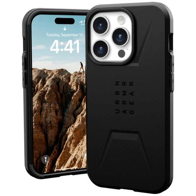Urban Armor Gear Civilian MagSafe Backcover Apple iPhone 15 Pro Zwart MagSafe compatible