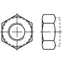 TOOLCRAFT TO-6864546 Zeskantmoeren M12 DIN 985 Staal Verzinkt 250 stuk(s)