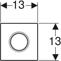 Geberit 116.011.11.5 vervangingsonderdeel voor toiletspoeling Doortrekplaat Wit - thumbnail