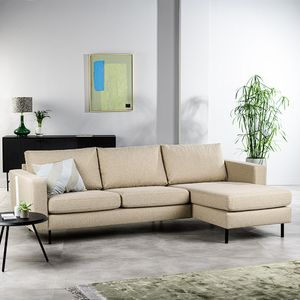 Haluta - Hoekbank Dylan - 251 x 153 x 82 cm - Beige - Rechts