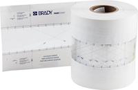 PaintStripe Vloermarkeringssjabloon, doorlopende lijn, 0,6 cm hoog, 7,6 cm breed, 6000 cm lengte, transparant/wit, 1