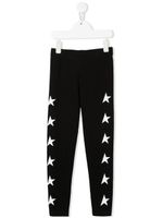 Golden Goose Kids legging à étoiles imprimées - Noir