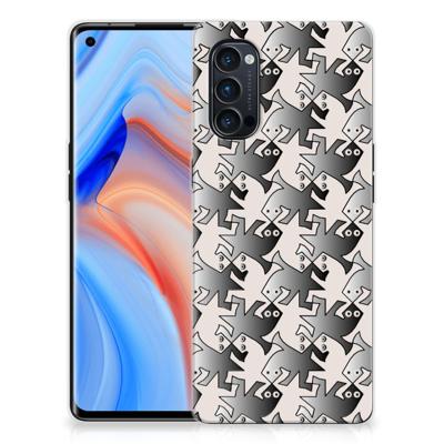 OPPO Reno4 Pro 5G TPU Hoesje Salamander Grey