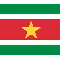 20x Vlag Suriname stickers 10 cm