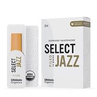 D'Addario Organic Select Jazz Filed sopraanbladeren voor saxofoon - bladeren voor saxofoon - de eerste en enige biologische helderheid - 3 hard, 5 verpakkingen
