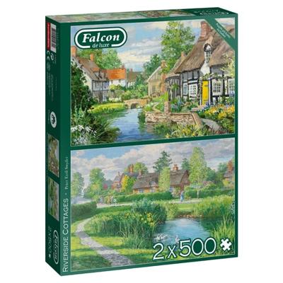 Falcon legpuzzel Riverside Cottages 2 x 500 stukjes Falcon legpuzzel Riverside Cottages 2 x 500 stukjes