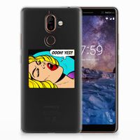 Nokia 7 Plus Silicone Back Cover Popart Oh Yes - thumbnail