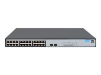 HPE 1420-24G-2SFP+ 10G Uplink Switch - Switch - onbeheerd - 24 x 101001000 + 2 x 1 Gigabit  10 Gigabit SFP+ - desktop, rack-uitvoering