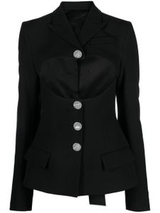 The Attico blazer Gwenda à simple boutonnage - Noir