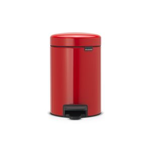 Brabantia newIcon pedaalemmer 3 liter met kunststof binnenemmer - Passion Red