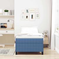 vidaXL Minimalistisch Platformbedframe In Blauw | Voor Eenpersoonsmatras Ideaal Voor Kleine Ruimtes Gemakkelijke Montage Stijlvol Ontwerp Hout Volwassen Modern Eenvoudig