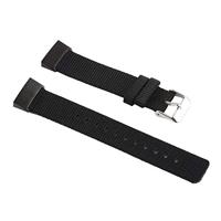 By Qubix - Compatible met Fitbit Charge 3 - Fitbit Charge 4 nylon bandje - Zwart - Compatible fitbit bandje