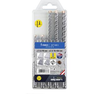 Alpen DS+ FORCE X MB 5 0080500005100 Beton-spiraalboren set 5-delig 1 stuk(s)