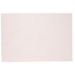 10x Rechthoekige placemats lichtroze parelmoer glans geweven 29 x 43 cm