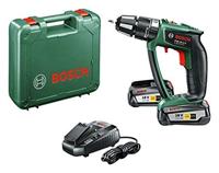 Bosch Home and Garden PSB 18 LI-2 Ergonomic Accu-slagboorschroevendraaier, oplader, accu, schroefbit, koffer, borstelloze EC-motor (18 V, 2,5 Ah, schroeven tot Ø 10 mm, boor-Ø 38 mm hout, 13 mm staal)