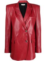 The Mannei blazer Greenock en cuir - Rouge - thumbnail