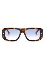 DSQUARED2 EYEWEAR lunettes de soleil à effet écailles de tortue - Marron