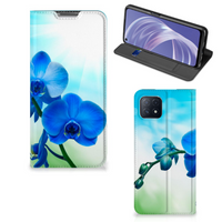 OPPO A73 5G Smart Cover Orchidee Blauw - Cadeau voor je Moeder - thumbnail