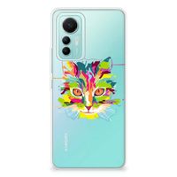 Xiaomi 12 Lite Telefoonhoesje met Naam Cat Color - thumbnail