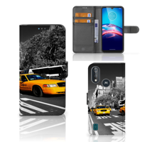 Bookcase Moto E6s Flip Cover New York Taxi