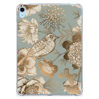 Siliconen Hoesje voor iPad (2022) 10.9 Vintage Bird Flowers