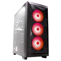 Xilence Xilent Breeze X712.RGB Gaming PC behuizing, 3x 120mm ARGB ventilator, 1x 120mm PWM-ventilator, ATX Midi Tower, zwart
