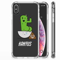 Apple iPhone Xs Max Stevig Bumper Hoesje Cactus Poo