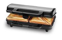 Broodrooster - voor extra grote sneetjes brood en/of Amerikaanse XXL-sneetjes - 900 watt - Zilver en zwart van kleur PC-TA 1092