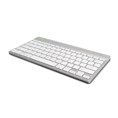 R-Go Compact Break Toetsenbord, Bluetooth 5.0, QWERTY US lay-out, met anti-RSI-software, ergonomisch plat ontwerp, compatibel met Windows/Microsoft/Linux/Mac, wit