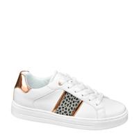 Graceland sneakers met panterprint wit/goud