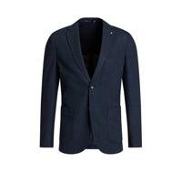 WE Fashion gemêleerd slim fit colbert donkerblauw