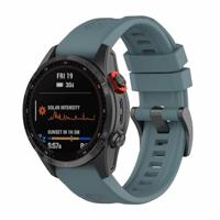 By Qubix - Siliconen sportbandje - Grijsblauw - Compatible met Garmin Tactix 8-51mm - Compatible Garmin bandje