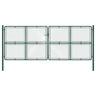 vidaXL Poort 400x150 cm staal groen