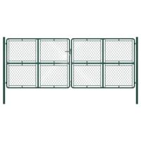 vidaXL Poort 400x150 cm staal groen