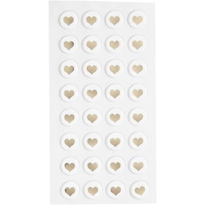 Happy Moments Stickers Hartjes Goud 14 X 2 Mm 32 Stuks