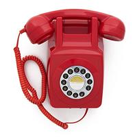 GPO 746 Retro Wall Push Button Telephone Red