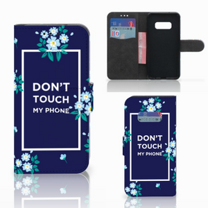 Samsung Galaxy S10e Portemonnee Hoesje Flowers Blue DTMP