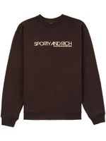 Sporty & Rich sweat Disco en coton - Marron